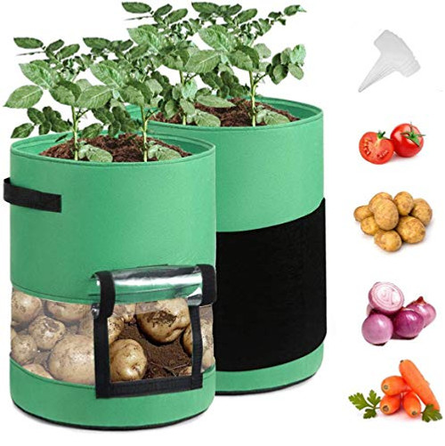 Potato Grow Bags Garden Vegetable Planter with Handles Harvest Flap for Vegetables Tomatoes Carrots Onions