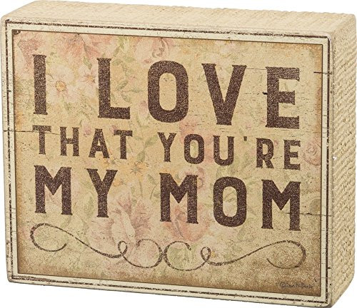 Primitives by Kathy 33058 Rustic Inspired Box Sign, 5.50" x 4.50" x 1.75", My Mom Primitives by Kathy 33058 Rustic Inspired Box Sign, 5.50" x 4.50" x 1.75", My Mom