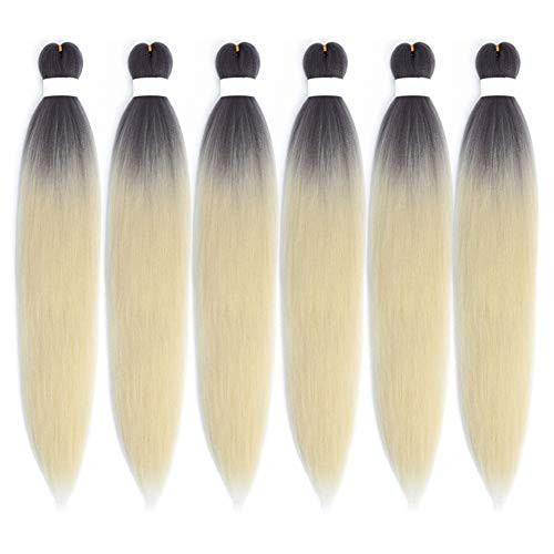 Pre Stretched Braiding Hair 24 Inch 6 PacksLot Easy Braiding Hair Braids Itch Free Hot Water Setting Synthetic Fiber Yaki Texture Crochet Braiding Hair Extension