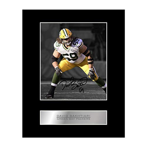 David Bakhtiari Signed Mounted Photo Display Green Bay Packers 05 NFL Printed Autograph Gift Picture Print