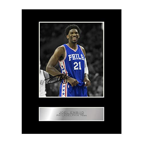Joel Embiid Signed Mounted Photo Display Philadelphia 76ers 01 NBA Printed Autograph Gift Picture Print Joel Embiid Signed Mounted Photo Display Philadelphia 76ers 01 NBA Printed Autograph Gift Picture Print