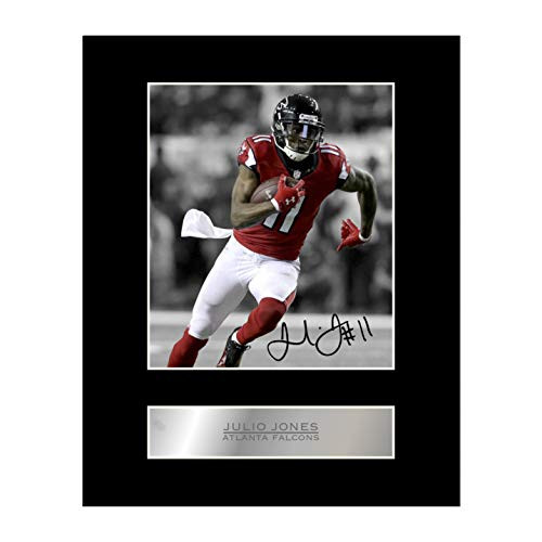 iconic pics Julio Jones Signed Mounted Photo Display Atlanta Falcons 01 NFL Autographed Gift Picture Print