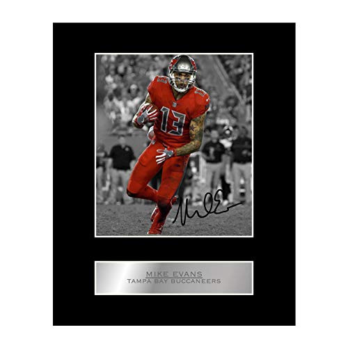 Mike Evans Signed Mounted Photo Display Tampa Bay Buccaneers 05 NFL Printed Autograph Gift Picture Print