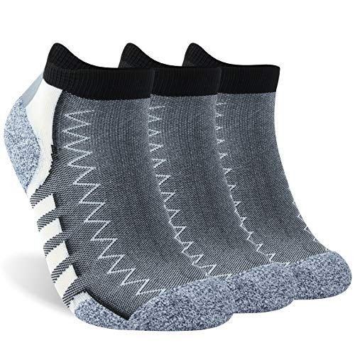 Gmall Cushioned Athletic Running Socks for Women Breathable Soft Moisture Wicking Arch Support Ankle Socks for CyclingGolfHiking3 PackMix Color