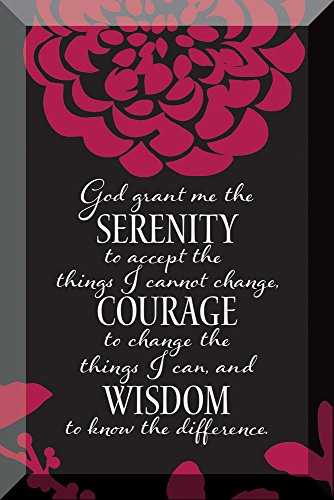 Dexsa Serenity Prayer Beveled Glass Plaque with Easel