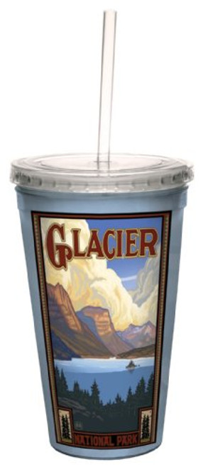 Tree-Free Greetings cc33099 Scenic St. Mary's Lake Glacier National Park by Paul A. Lanquist Artful Traveler Double-Walled Cool Cup with Straw, 16-Ounce Tree-Free Greetings cc33099 Scenic St. Mary's Lake Glacier National Park by Paul A. Lanquist Artful Traveler Double-Walled Cool Cup with Straw, 16-Ounce