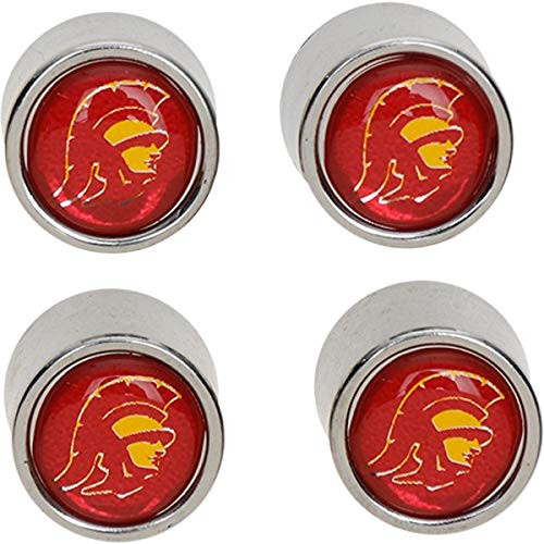 Southern Cal USC Trojans Metal Tire Valve Stem Caps 4-Pack