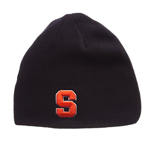 Zephyr Syracuse Orangemen Navy Edge Skull Cap - NCAA Orange Cuffless Winter Knit Beanie Toque Hat