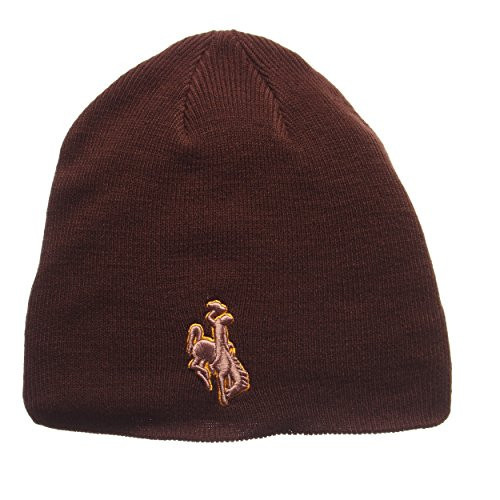 Zephyr Wyoming Cowboys Brown Edge Skull Cap - NCAA Cuffless Winter Knit Beanie Toque Hat Zephyr Wyoming Cowboys Brown Edge Skull Cap - NCAA Cuffless Winter Knit Beanie Toque Hat