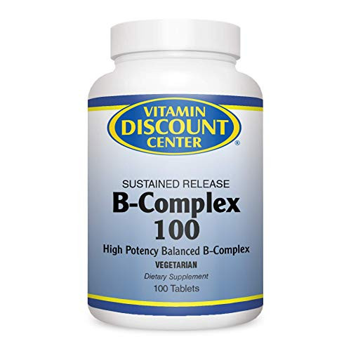 Vitamin Discount Center B-Complex 100mg Sustained Release 100 Tablets