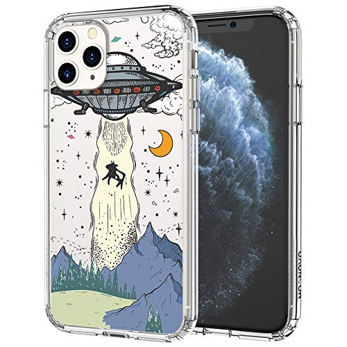 MOSNOVO UFO Pattern Designed for iPhone 11 Pro Max Case - Clear