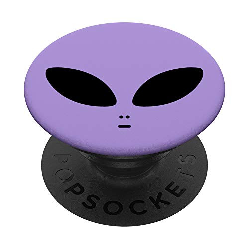 Alien Head Face ~ Cute Pastel Purple Rave Festival PopSockets PopGrip Swappable Grip for Phones   Tablets