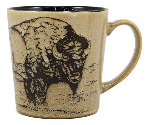 Ebros Sacred Lightning American Buffalo Bison Drinking Beverage Ceramic Mug 16oz Drink Coffee Cup Glazed Earthenware Kitchen And Dining Accessory Decor For Bisons Buffaloes Wildlife Grazing Animals Ebros Sacred Lightning American Buffalo Bison Drinking Beverage Ceramic Mug 16oz Drink Coffee Cup Glazed Earthenware Kitchen And Dining Accessory Decor For Bisons Buffaloes Wildlife Grazing Animals