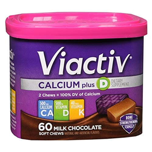 VIACTIV Calcium Plus D Soft Chews Milk Chocolate 60 ea