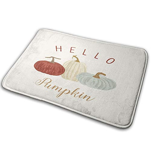 Bathroom Rugs Bath Mat Door Mats Fall Vintage Hand-Drawn Style Pumpkin Memory Foam Front Kitchen Rug Carpet for Kitchen Hall Inside Outdoor 15_7 X 23_5 in