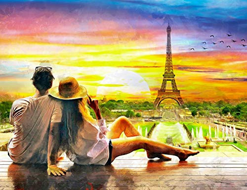 Rocorose 1000 Piece Jigsaw Puzzle Sunset Tower Floor Puzzle for Kids Adult