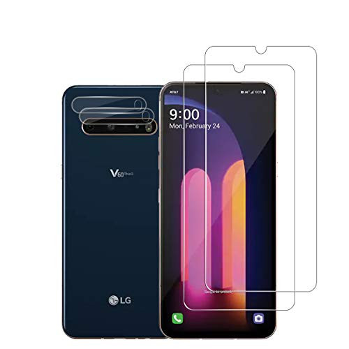 LG V60 ThinQ Screen Protector  Camera Lens Protectors by YEYEBF22 Pack Tempered Glass Screen Protector 9H Hardness3D GlassCase-FriendlyBubble-Free Screen Protector Glass for LG V60 ThinQ