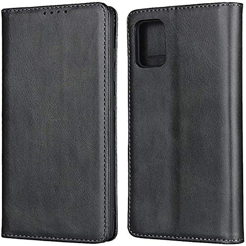 A51 Phone Case Galaxy A51 Wallet Case Magnetic Stand Premium Flip PU Leather Cover Compatible with Samsung Galaxy A51 Black