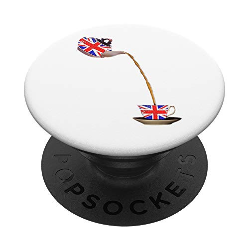 Union Jack - Flag of the United Kingdom Teapot and Teacup PopSockets Grip and Stand for Phones and Tablets