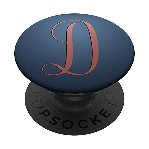 Rose Pink Letter D Monogram On Navy Blue PopSockets PopGrip Swappable Grip for Phones Tablets Rose Pink Letter D Monogram On Navy Blue PopSockets PopGrip Swappable Grip for Phones Tablets