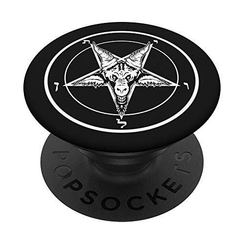 Baphomet Satanic Goat Head Pentagram Devil Occult Halloween PopSockets Grip and Stand for Phones and Tablets