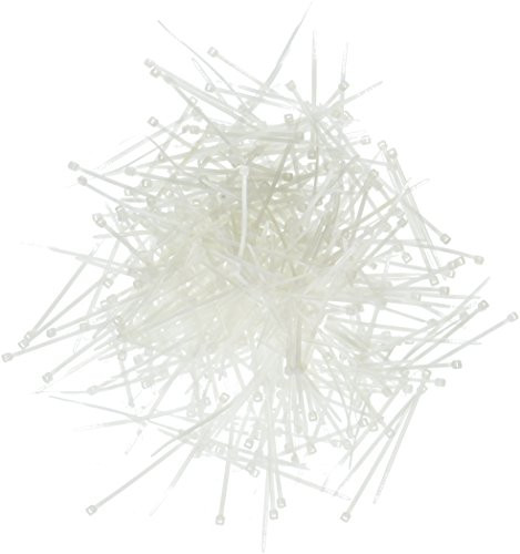 Uxcell Plastic Cable Zip Tie Fasten Wrap, 60mm x 2mm, 1000 Pcs, White