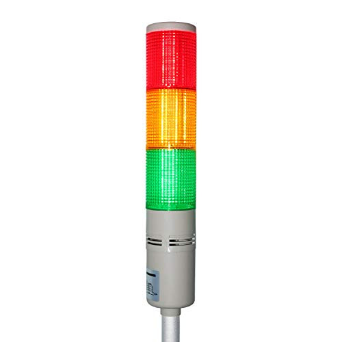 LUBAN 12V LED Tower Stack Lights Industrial Warning Signal Lights Tower Lamps Facility Safety Signal Indicator LED Andon Light DC 12V3 LayersNo Sound