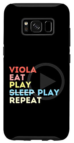 Galaxy S8 Retro Eat Play Sleep Viola Player Gift Case