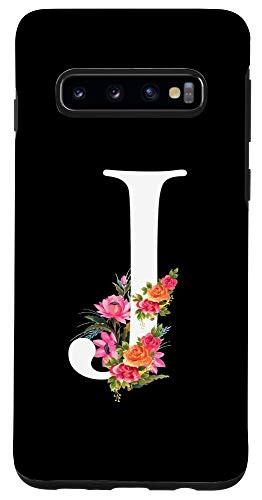 Galaxy S10 Floral Alphabet Letter Gift - First Name with J Flower Case
