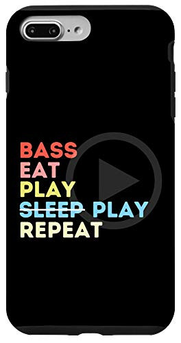 iPhone 7 Plus8 Plus Retro Eat Play Sleep Bass Player Gift Case