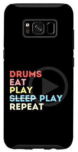 Galaxy S8 Retro Eat Play Sleep Drums Player Gift Case