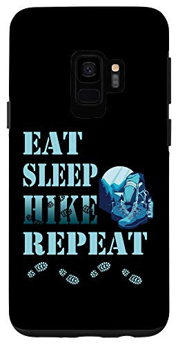 Galaxy S9 Eat Sleep Hike Repeat Hiker Gift Funny Hiking Case
