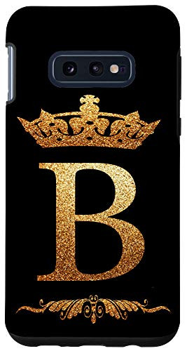 Galaxy S10e Crown Phone Case Initial B alphabet mobile cover Letter B Case