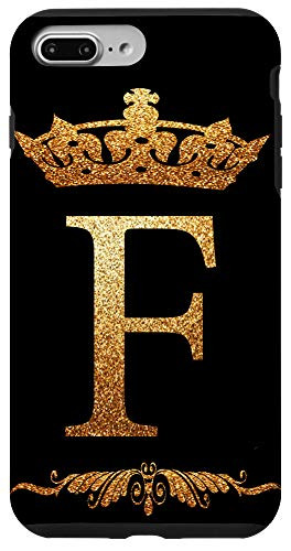 iPhone 7 Plus8 Plus Crown Phone Case Initial F alphabet mobile cover Letter F Case