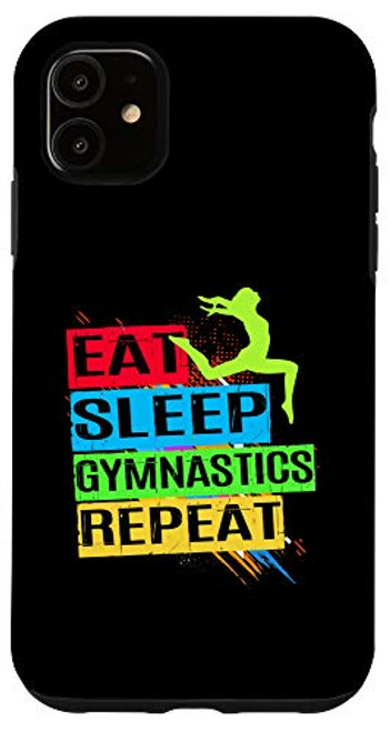 iPhone 11 Eat Sleep Gymnastics Repeat Case iPhone 11 Eat Sleep Gymnastics Repeat Case