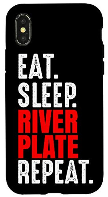 iPhone XXS River Plate Tee Funny Eat Sleep Repeat Soccer Argentina Case iPhone XXS River Plate Tee Funny Eat Sleep Repeat Soccer Argentina Case