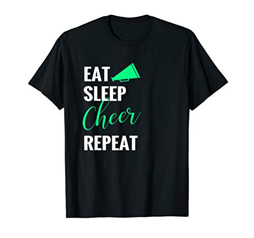 Eat Sleep Cheer Repeat Cheerleader T-Shirt Cheerleading Gift