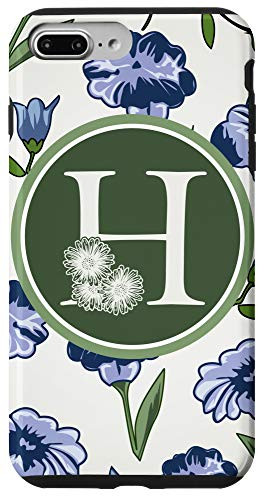 iPhone 7 Plus8 Plus Floral Alphabet Letter Gift - First Name with H Flower Case