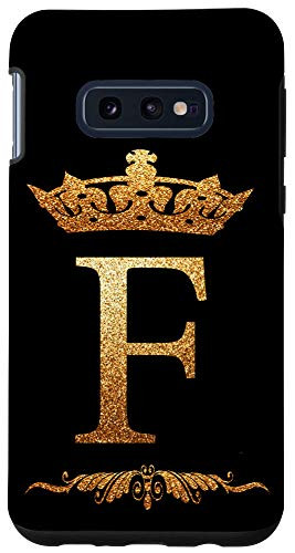 Galaxy S10e Crown Phone Case Initial F alphabet mobile cover Letter F Case