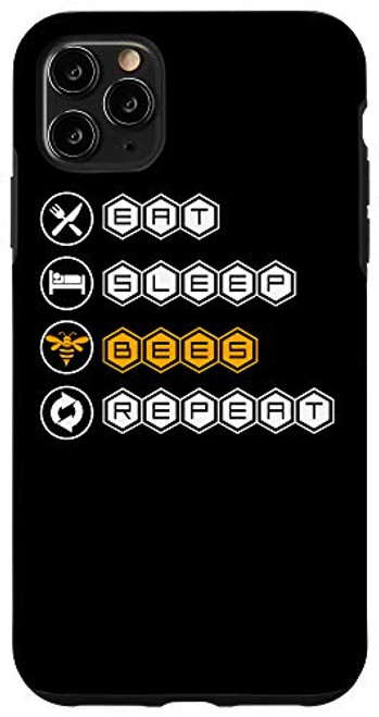 iPhone 11 Pro Max Eat Sleep Bees Repeat Bee Beekeeper Gift Beekeeping Case iPhone 11 Pro Max Eat Sleep Bees Repeat Bee Beekeeper Gift Beekeeping Case