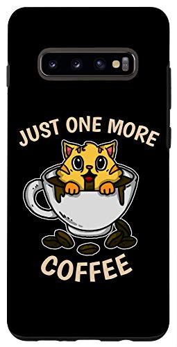 Galaxy S10 One More Coffee Cute Coffee Cup Cat Case