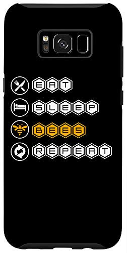 Galaxy S8 Eat Sleep Bees Repeat Bee Beekeeper Gift Beekeeping Case