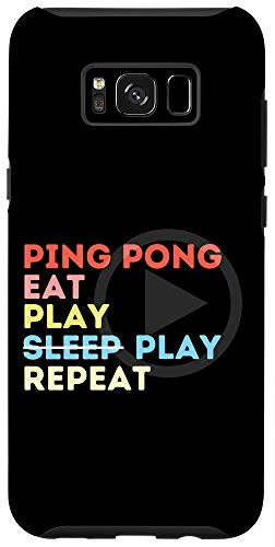 Galaxy S8 Retro Eat Play Sleep Ping Pong Player Gift Case