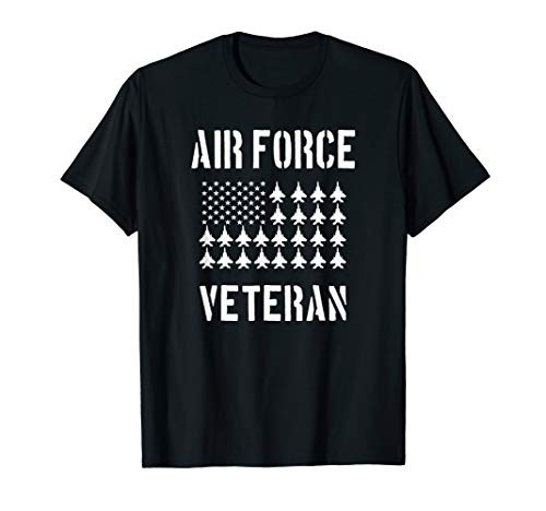 Air Force Veteran American Flag F-15 T-Shirt
