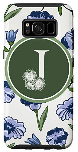 Galaxy S8 Floral Alphabet Letter Gift - First Name with J Flower Case