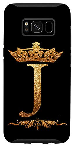 Galaxy S8 Crown Phone Case Initial J alphabet mobile cover Letter J Case