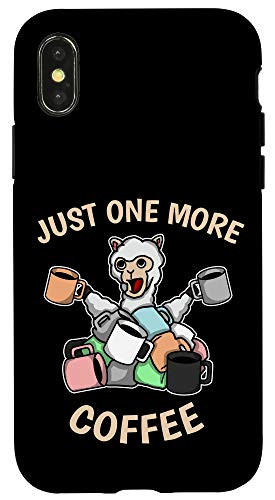 iPhone XXS One More Coffee Cute Coffee Cup Llama Case