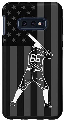 Galaxy S10e Baseball Softball Player Number 66 Case