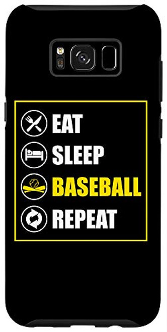 Galaxy S8 Eat Sleep Baseball Repeat Player Gift Funny Baseball Case Galaxy S8 Eat Sleep Baseball Repeat Player Gift Funny Baseball Case