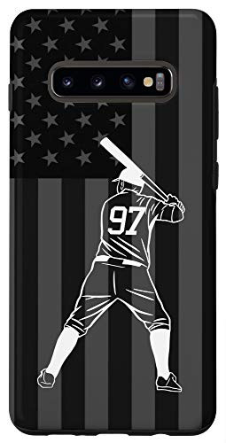 Galaxy S10 Baseball Softball Player Number 97 Case